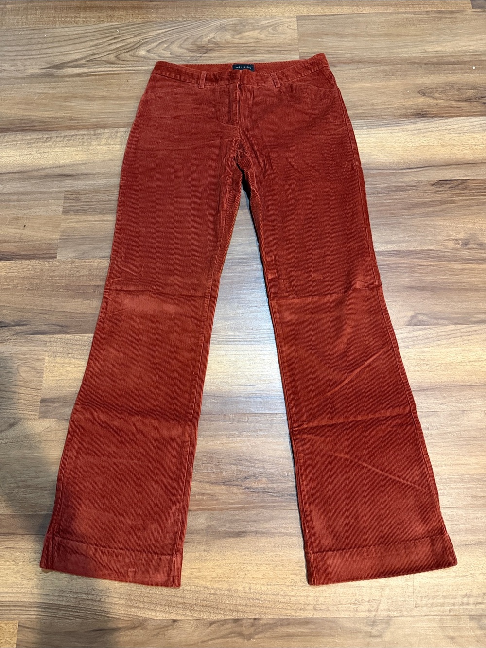 The Limited Corduroy Flare Pants in Rust Red